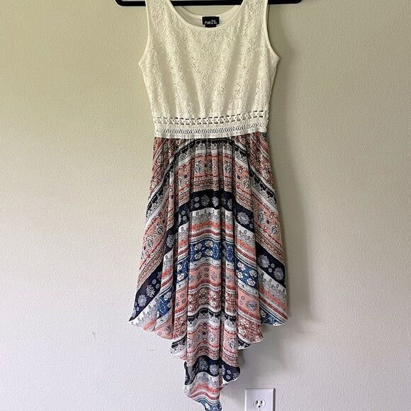 Rue 21 Fit and Flare, Asymmetrical Bottom Dress. Size Medium. - Picture 1 of 9